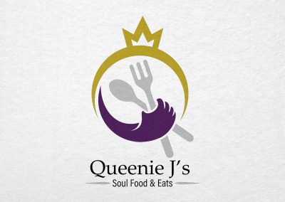 Birmingham Logo Design Company - C Kinion Design - Queenie J's Soul Food & Eats